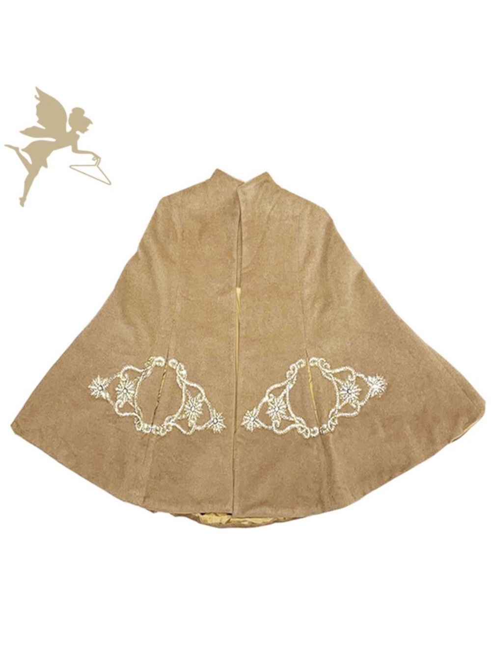 VINTAGE One-of-a-Kind Wool/Cashmere/ Silk Cape with crystal deco detail